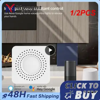 1 /2ШТ Умный переключатель Tuya WiFi 2-полосный переключатель управления Mini Smart Breaker Smart Life Control Работа с Alexa Home Alice
