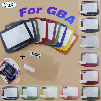 1 комплект цветных пластиковых линз с ЖК-экраном для GameBoy Advance GBA с защитной пленкой из ПЭТ, Комплект запасных аксессуаров