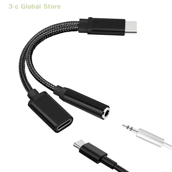 1 шт. Адаптер USB Type C до 3,5 мм Aux Type-c 3,5-разъемный аудиокабель для наушников для OnPlus Huawei Xioaomi Redmi
