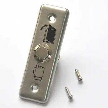 1 Шт Кнопка Дверного Выключателя Для Контроля Доступа Дверной Выключатель Из Нержавеющей Стали Тонкая Кнопка Выхода Семейная Интеллектуальная Система