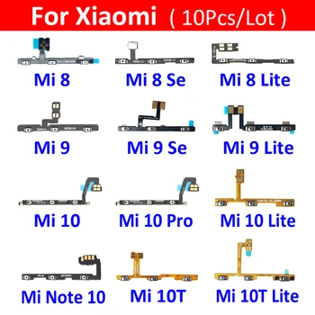 10 шт./лот, Боковая Кнопка Включения-выключения Громкости Гибкий Кабель Для Xiaomi Mi 8 9 se Lite/Mi 9T 10T 10 Note 10 11 Pro Lite Запчасти