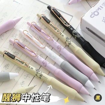 12ШТ DM951 Press Gel Pen Cute 0,5 st Quick Dry Brush Pen, Черные ручки для письма, Кавайные Стационарные