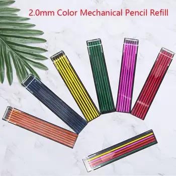 2 коробки HB 2,0 мм, Автоматическая заправка карандашей, Стираемый многоцветный механический карандаш, Сменный графит, замена механического грифеля