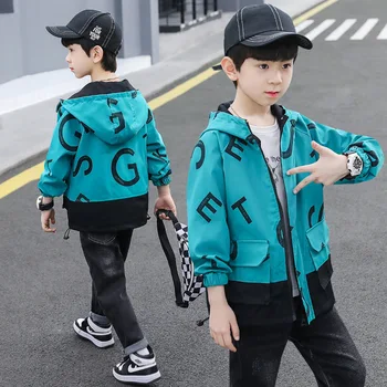 2021 Одежда для мальчиков 4-10 лет, Корейская осенняя детская одежда, куртки на весну, толстовки, кардиган для мальчиков-подростков, пальто на молнии