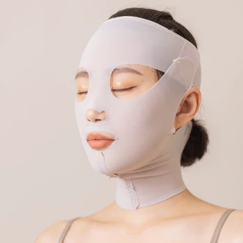 3D многоразовая дышащая косметическая женская повязка против морщин для похудения V Shaper Full Face Lift Sleeping Mask