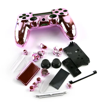 4 компл./лот, цветной хромированный полный корпус, чехол с кнопкой, комплект запасных частей для беспроводного контроллера PS4