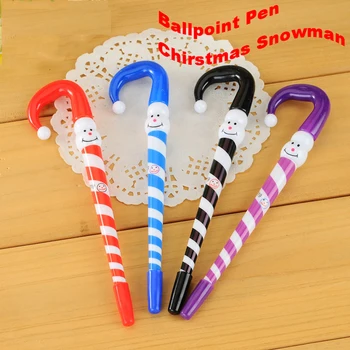 4 ШТ. /ЛОТ, милая, забавная шариковая ручка в виде рождественского снеговика с наконечником 0,5 мм