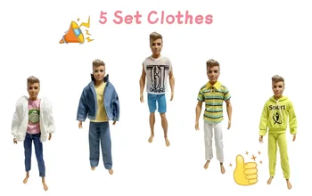 5 Комплектов аксессуаров для тканевой куклы Ken, повседневная одежда, костюм для подарка детям с куклой Ken 30 см 12 дюймов