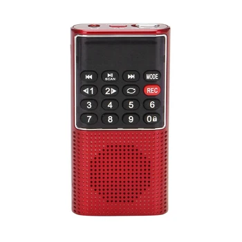 5X L-328 Мини Портативное карманное FM-радио с автоматическим сканированием, Музыкальный Аудио MP3-плеер, Небольшой динамик на открытом воздухе с диктофоном.