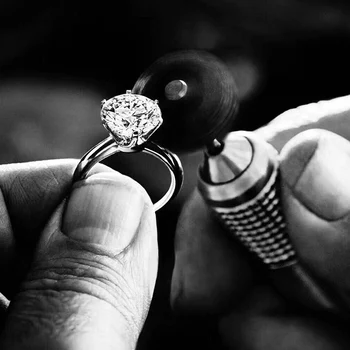 Aazuo Настраивает кольцо link 9 мм с квадратным муассанитом