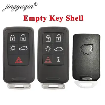 jingyuqin 5/6 Кнопок Smart Car Key Shell Case Брелок Для Volvo S60 V60 S80 XC70 XC60 V70 V40 2008-2017 Замена Крышки Пульта Дистанционного Управления