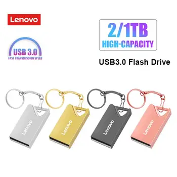 Lenovo Mini Pendrive 2 ТБ USB флэш-накопитель Высокоскоростной металлический флеш-накопитель 1 ТБ Портативный водонепроницаемый Memoria USB Подарок для камеры ПК