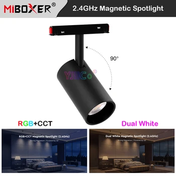 Miboxer 6 Вт 12 Вт 25 Вт Двойной Белый CCT / RGB + CCT 2,4 Г Магнитный Светодиодный Прожектор Умный Потолочный Светильник 48 В Milight 2,4 Г RF Пульт Дистанционного Управления