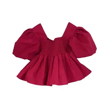 PTKPCC Комплект одежды для девочек, Новый Модный Топ с короткими рукавами Для Маленьких девочек, Джинсы, Весенне-летний Комплект Детской одежды из двух предметов