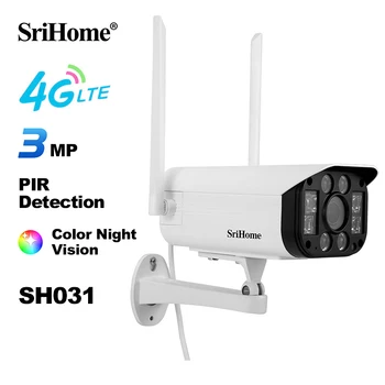 SriHome Security Monitor Cam Камера Видеонаблюдения С 4-Кратным Цифровым Зумом Наружное Отслеживание AI Wifi IP-Камера Ночного Видения PTZ CCTV