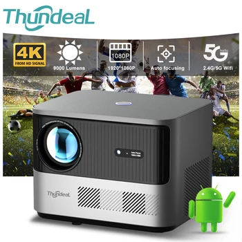 ThundeaL TDA6 Проектор Full HD 1080P 4K Android 5G WiFi С Автоматической Фокусировкой Портативный Проектор TDA6W 3D Smart Video Для Домашнего Кинотеатра