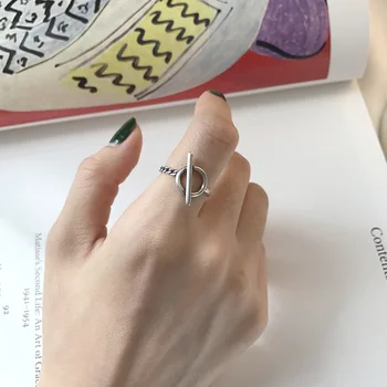 WTLTC Кольца со скрученным кругом из стерлингового серебра 925 пробы для женщин, минималистичные наращиваемые кольца, Индивидуальное Кольцо, Ювелирные изделия, подарки