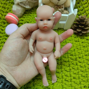 WW1571 6,69 дюйма 17 см 120 г 100% Оригинальная силиконовая кукла-Реборн для всего тела, Неокрашенные незаконченные реалистичные куклы, детские игрушки