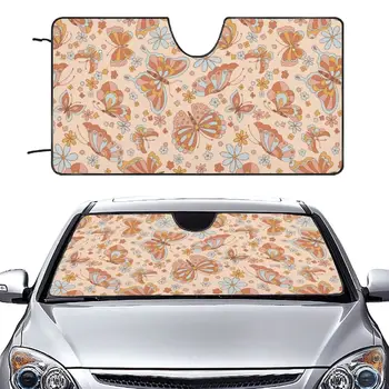 Автомобильные солнцезащитные козырьки с цветочным узором, ветровые стекла и козырьки с забавным дизайном, подарок для украшения экрана автомобиля