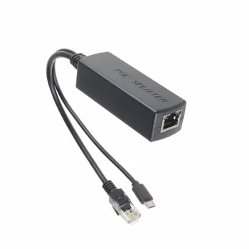 Активный разветвитель POE Micro USB с напряжением питания от 48 В до 5 В 2.4A для платы Raspberry pi 3