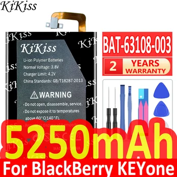 Батарея KiKiss 5250mAh Высококачественная Новая Батарея BAT-63108-003 для смартфона BlackBerry KEYone