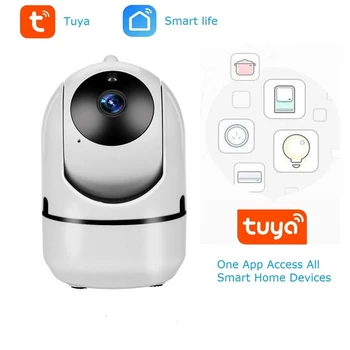 Беспроводная смарт-камера TUYA с поворотным 3,6-мм объективом, инфракрасная двухсторонняя аудио камера удаленного доступа для домашней безопасности