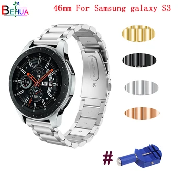 Браслет из нержавеющей стали для Samsung Galaxy Watch 46 мм gear s3 frontier classic, ремешок для часов с регулируемым инструментом для ремонта ремешков для часов