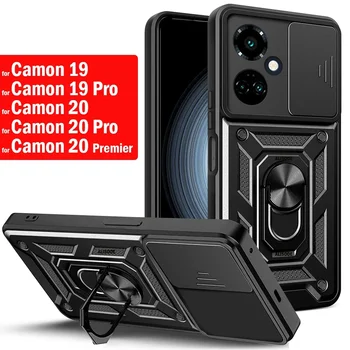 Броня Capa для Tecno Camon 19 Pro 20 Чехол-Слайдер Для Объектива Камеры Защитное Кольцо-Подставка для Camon 20 Premier 5G 19 Pro Funda