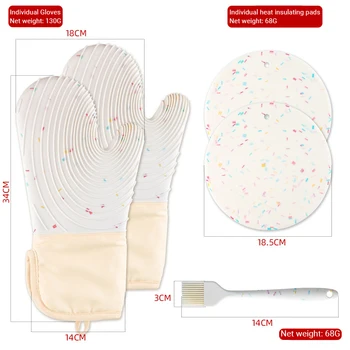 Гибкие силиконовые перчатки для микроволновой печи с защитой от ожогов, теплоизоляция, нескользящие кухонные инструменты, перчатки для духовки, принадлежности для выпечки