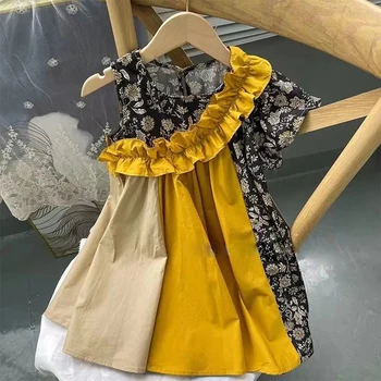Детская одежда Melario в корейском стиле, летнее платье в цветочек для девочек, складная детская одежда, платье с цветочным рисунком, детская жилетка, платья принцессы