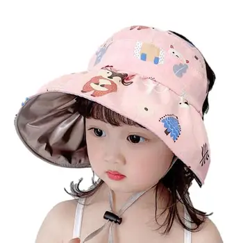 Детская Солнцезащитная шляпа Солнцезащитный крем Детская Широкополая шляпа Летние Широкополые детские козырьки Солнцезащитные шляпы с защитой от ультрафиолета Для кемпинга на открытом воздухе Путешествий