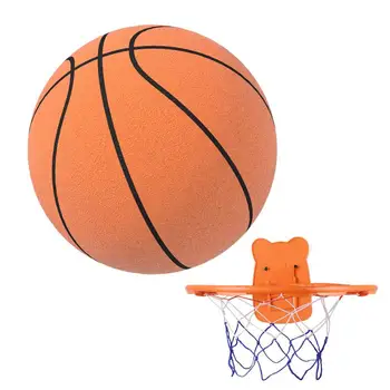 Детский Прыгающий Немой Баскетбол, Сжимаемый Немой Прыгающий Баскетбол, Бесшумный мяч для баскетбола в помещении, Пенопластовый баскетбол