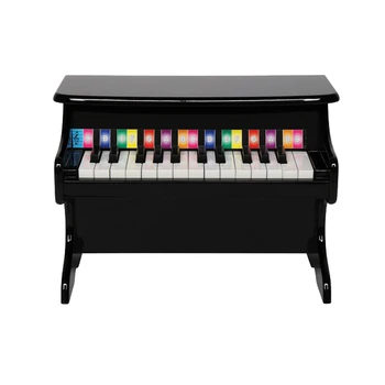 Детское пианино с деревянной клавиатурой на 25 клавиш, Вертикальное Механическое Качество звука, Черные детские учебные музыкальные инструменты в подарок