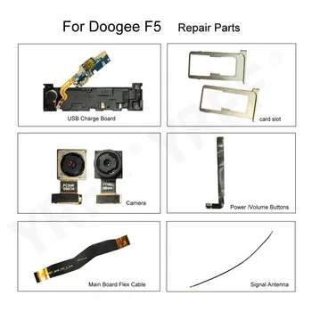 Для Doogee F5 USB Док-станция для платы/Передняя Камера заднего Вида/Кнопки Регулировки громкости Питания/Кнопки Датчика отпечатков пальцев/Динамик Оригинальные Запчасти Для Телефона