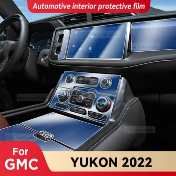 Для GMC YUKON 2022, панель коробки передач, приборная панель, Навигация, Защитная пленка для салона автомобиля, аксессуары из ТПУ против царапин