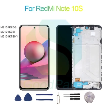 Для RedMi Note 10s Замена экрана Дисплея 2400*1080 M2101K7BG, M2101K7BI, M2101K7BNY Для RedMi Note 10S Сенсорный ЖК-дигитайзер