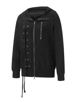 Женская толстовка Y2k на молнии, винтажная графическая куртка-скелет, эстетичная толстовка оверсайз, Сказочный Гранж, уличная одежда Harajuku.