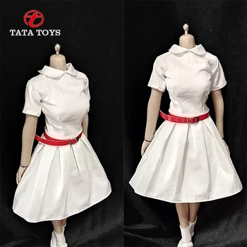 Женские куклы в масштабе 1/6, белое платье, школьная юбка, подходят для 12-дюймовой модели тела-фигурки