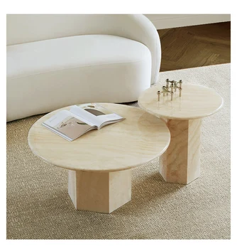 Журнальный столик в стиле ретро ваби-саби, комбинация журнальных столиков типа 