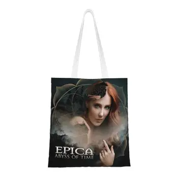 Забавные сумки-тоут Epicas для покупок из неоклассической металлической рок-группы, холщовая сумка для покупок в продуктовых магазинах