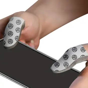 Игровые накладки на кончики пальцев, игровые накладки на пальцы для мобильных игр, волокнистые накладки на пальцы, защищающие от пота, дышащие, противоскользящие накладки на большой палец.