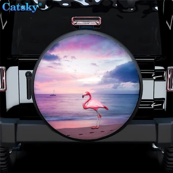 Изготовленная на Заказ Защитная Крышка Запасного Колеса Автомобиля Flamingo, Декоративная Крышка Запасного Колеса Кемпера На Открытом Воздухе, Крышка Запасного Колеса Без Резервного Отверстия