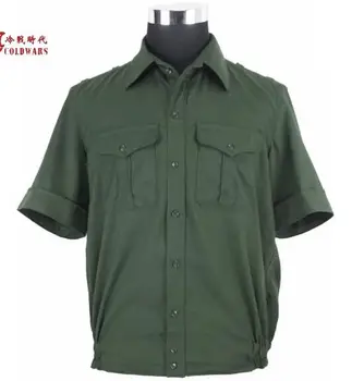 Летняя Служебная Рубашка Российской Армии 17-го поколения, Армейская Зеленая куртка, Верхняя Рубашка С коротким Рукавом