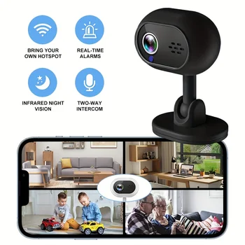Новая веб-камера для умного дома 2.4G WiFi HD с функцией обнаружения движения, ночного видения, поворотная IP-камера для семейного наблюдения за ребенком