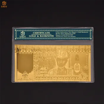 Новый Сувенир 50 Оманских Риалов 24k 999 Золотая Коллекция Банкнот Копия Валюты Омана Подарок