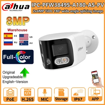 Оригинальная камера видеонаблюдения Dahua 2x4MP TiOC Duo с Фиксированным фокусным расстоянием WizSense Bullet Camera IPC-PFW3849S-A180-AS-PV с двусторонним подключением
