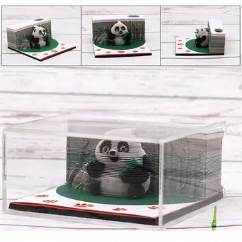 Панда 3D Арт Блокнот Бумага Блокноты Для Заметок Милая Бумага Для Заметок Детские Блокноты Заметки Липкая Панда 3D Блок Гигантские Подарки Заметки W2U6