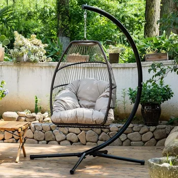 Подвесное кресло-качели, устойчивая к ультрафиолетовому излучению Подушка с подставкой для спальни в помещении, сада на открытом воздухе, мебели для качелей на заднем дворе