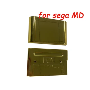 Позолоченный корпус для игровой карты Sega MEGA DRIVE MD 1: 1, Корпус картриджа, Пластиковая крышка корпуса, Запасная часть
