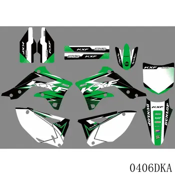 Полная Графика Наклейки Наклейки Мотоцикл Фон Пользовательский Номер Название Для Kawasaki KXF450 KX450F KX 450F 2012